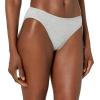 imageAmazon Essentials Womens Cotton Bikini Brief Underwear Available in Plus Size MultipacksBlackGrey HeatherLight PinkWhite