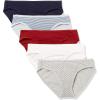 imageAmazon Essentials Womens Cotton Bikini Brief Underwear Available in Plus Size MultipacksDitsy FloralDotsMulticolorStripe