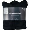 imageAmazon Essentials Womens Cotton Crew Socks Lightly Cushioned 10 PairsBlack