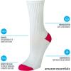 imageAmazon Essentials Womens Cotton Crew Socks Lightly Cushioned 10 PairsWhite