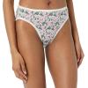 imageAmazon Essentials Womens Cotton High Leg Brief Underwear Available in Plus Size Breathable MultipacksCheckedDotsFloralMulticolor