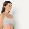 imageAmazon Essentials Womens Cotton Jersey Pull on Scoop Bralette Pack of 2BlackGrey Heather