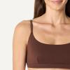 imageAmazon Essentials Womens Cotton Jersey Pull on Scoop Bralette Pack of 2BlackRich Hazel