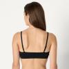 imageAmazon Essentials Womens Cotton Jersey Pull on Scoop Bralette Pack of 2BlackWashed Bronze