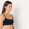 imageAmazon Essentials Womens Cotton Jersey Pull on Scoop Bralette Pack of 2BlackWhite