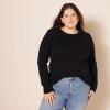 imageAmazon Essentials Womens Crewneck Sweater 100 Cotton Plus Size AvailableBlack