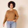 imageAmazon Essentials Womens Crewneck Sweater 100 Cotton Plus Size AvailableCamel Heather