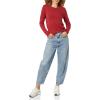 imageAmazon Essentials Womens Crewneck Sweater 100 Cotton Plus Size AvailableDark Red