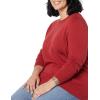 imageAmazon Essentials Womens Crewneck Sweater 100 Cotton Plus Size AvailableDark Red