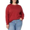imageAmazon Essentials Womens Crewneck Sweater 100 Cotton Plus Size AvailableDark Red