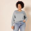 imageAmazon Essentials Womens Crewneck Sweater 100 Cotton Plus Size AvailableLight Grey Heather