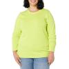 imageAmazon Essentials Womens Crewneck Sweater 100 Cotton Plus Size AvailableLime Green