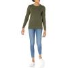 imageAmazon Essentials Womens Crewneck Sweater 100 Cotton Plus Size AvailableOlive