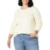 imageAmazon Essentials Womens Crewneck Sweater 100 Cotton Plus Size AvailablePale Peach