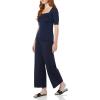 imageAmazon Essentials Womens Dressy Cropped Wide Leg PullOn PantsNavy