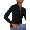 imageAmazon Essentials Womens Fine Gauge Stretch Polo Ribbed Cardigan Previously Daily RitualBlack