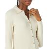 imageAmazon Essentials Womens Fine Gauge Stretch Polo Ribbed Cardigan Previously Daily RitualSand Heather
