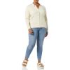 imageAmazon Essentials Womens Fine Gauge Stretch Polo Ribbed Cardigan Previously Daily RitualSand Heather