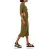 imageAmazon Essentials Womens Fine Rib Side CutOut Dress Previously Daily RitualDark Olive