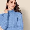 imageAmazon Essentials Womens Fisherman Cable Turtleneck Sweater Available in Plus SizeBlue