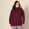 imageAmazon Essentials Womens Fisherman Cable Turtleneck Sweater Available in Plus SizeBurgundy