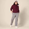 imageAmazon Essentials Womens Fisherman Cable Turtleneck Sweater Available in Plus SizeBurgundy