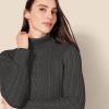 imageAmazon Essentials Womens Fisherman Cable Turtleneck Sweater Available in Plus SizeCharcoal Heather