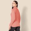 imageAmazon Essentials Womens Fisherman Cable Turtleneck Sweater Available in Plus SizeCoral Pink