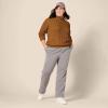 imageAmazon Essentials Womens Fisherman Cable Turtleneck Sweater Available in Plus SizeDark Chestnut Brown Heather