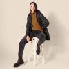 imageAmazon Essentials Womens Fisherman Cable Turtleneck Sweater Available in Plus SizeDark Chestnut Brown Heather