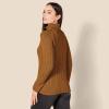 imageAmazon Essentials Womens Fisherman Cable Turtleneck Sweater Available in Plus SizeDark Chestnut Brown Heather