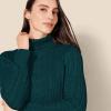 imageAmazon Essentials Womens Fisherman Cable Turtleneck Sweater Available in Plus SizeForest Green