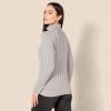imageAmazon Essentials Womens Fisherman Cable Turtleneck Sweater Available in Plus SizeLight Grey Heather