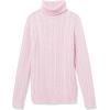 imageAmazon Essentials Womens Fisherman Cable Turtleneck Sweater Available in Plus SizeLight Pink