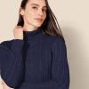 imageAmazon Essentials Womens Fisherman Cable Turtleneck Sweater Available in Plus SizeNavy