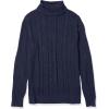 imageAmazon Essentials Womens Fisherman Cable Turtleneck Sweater Available in Plus SizeNavy