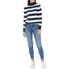 imageAmazon Essentials Womens Fisherman Cable Turtleneck Sweater Available in Plus SizeNavy White Rugby Stripe