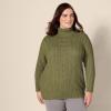 imageAmazon Essentials Womens Fisherman Cable Turtleneck Sweater Available in Plus SizeOlive