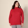 imageAmazon Essentials Womens Fisherman Cable Turtleneck Sweater Available in Plus SizeRed
