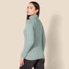 imageAmazon Essentials Womens Fisherman Cable Turtleneck Sweater Available in Plus SizeSage Green Heather