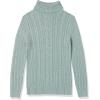 imageAmazon Essentials Womens Fisherman Cable Turtleneck Sweater Available in Plus SizeSage Green Heather