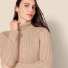 imageAmazon Essentials Womens Fisherman Cable Turtleneck Sweater Available in Plus SizeTaupe Heather