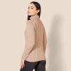 imageAmazon Essentials Womens Fisherman Cable Turtleneck Sweater Available in Plus SizeTaupe Heather