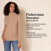 imageAmazon Essentials Womens Fisherman Cable Turtleneck Sweater Available in Plus SizeWhite