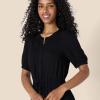 imageAmazon Essentials Womens Fit and Flare HalfSleeve Waisted Midi ALine Dress with PocketsBlack