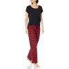 imageAmazon Essentials Womens Flannel Pajama Sleep PantRed Buffalo Check