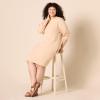 imageAmazon Essentials Womens Fleece Blouson Sleeve Boatneck Sweatshirt Dress Available in Plus SizeBeige