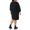 imageAmazon Essentials Womens Fleece Blouson Sleeve Boatneck Sweatshirt Dress Available in Plus SizeBlack