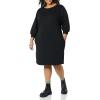 imageAmazon Essentials Womens Fleece Blouson Sleeve Boatneck Sweatshirt Dress Available in Plus SizeBlack