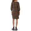 imageAmazon Essentials Womens Fleece Blouson Sleeve Boatneck Sweatshirt Dress Available in Plus SizeBlack Camel Stripe